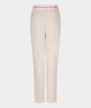Fancy Waistband Wide Trousers - Natural