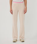 Fancy Waistband Wide Trousers - Natural