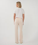 Fancy Waistband Wide Trousers - Natural