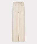 Wide Twill Trouser - Natural