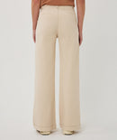 Wide Twill Trouser - Natural