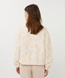 Feather Bomber Jacket - Natural