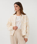 Feather Bomber Jacket - Natural
