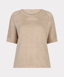 Ajour Batwing Jumper - Light Sand