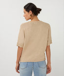Ajour Batwing Jumper - Light Sand