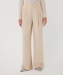 Fine Crinkle Trouser - Light Sand