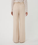 Fine Crinkle Trouser - Light Sand