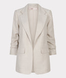 Linen Look Blazer - Light Sand