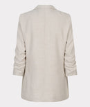 Linen Look Blazer - Light Sand