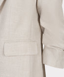 Linen Look Blazer - Light Sand