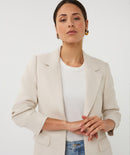 Linen Look Blazer - Light Sand