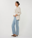 Linen Look Blazer - Light Sand
