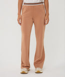 Fancy Waistband Wide Trousers - Cappuccino