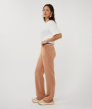 Fancy Waistband Wide Trousers - Cappuccino