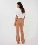 Fancy Waistband Wide Trousers - Cappuccino