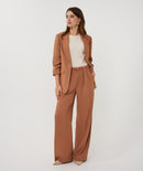3/4 Sleeve Crêpe Blazer - Cappuccino