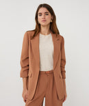 3/4 Sleeve Crêpe Blazer - Cappuccino