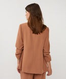 3/4 Sleeve Crêpe Blazer - Cappuccino