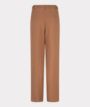Pleated Waistband Crêpe Trouser - Cappuccino