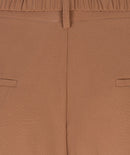 Pleated Waistband Crêpe Trouser - Cappuccino