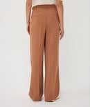 Pleated Waistband Crêpe Trouser - Cappuccino