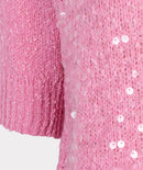 Short Sleeve Sequin Jumper - Rose