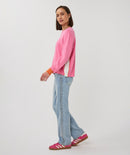 Long Sleeve Stripe Jumper - Rose
