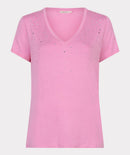 V-Neck Stones T-Shirt - Rose