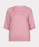 Short Sleeve Twist Jumper - Romance Rose