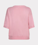 Short Sleeve Twist Jumper - Romance Rose