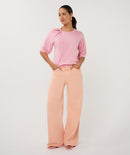 Short Sleeve Twist Jumper - Romance Rose