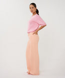 Short Sleeve Twist Jumper - Romance Rose