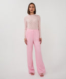 Twill Wide Trouser - Romance Rose
