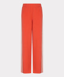 Wide Stripe Trouser - Chili Red