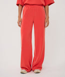 Wide Stripe Trouser - Chili Red