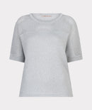 Ajour Batwing Jumper - Light Blue