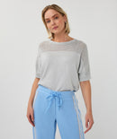 Ajour Batwing Jumper - Light Blue