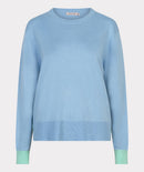 Long Sleeve Stripe Jumper - Pacific Blue