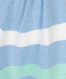 Puff Sleeve Stripe Jumper - Pacific Blue