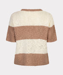 Stripe Sequins Jumper - Ecru/cappuccino