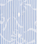 Short Stripe Blouse - White & Blue