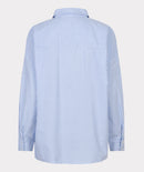 Stripe Flower Patch Blouse - White & Blue