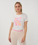 Paris T-Shirt - Off White & Rose