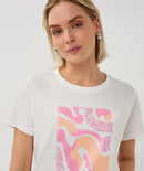 Paris T-Shirt - Off White & Rose