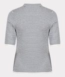 Short Sleeve Stripe Jumper - Off White & Navy