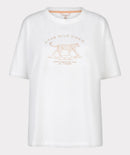 Wide Animal T-Shirt - Off White & Sand