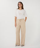 Wide Animal T-Shirt - Off White & Sand