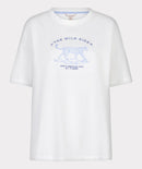 Wide Animal T-Shirt - Off White & Blue