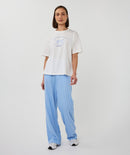 Wide Animal T-Shirt - Off White & Blue