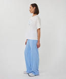 Wide Animal T-Shirt - Off White & Blue